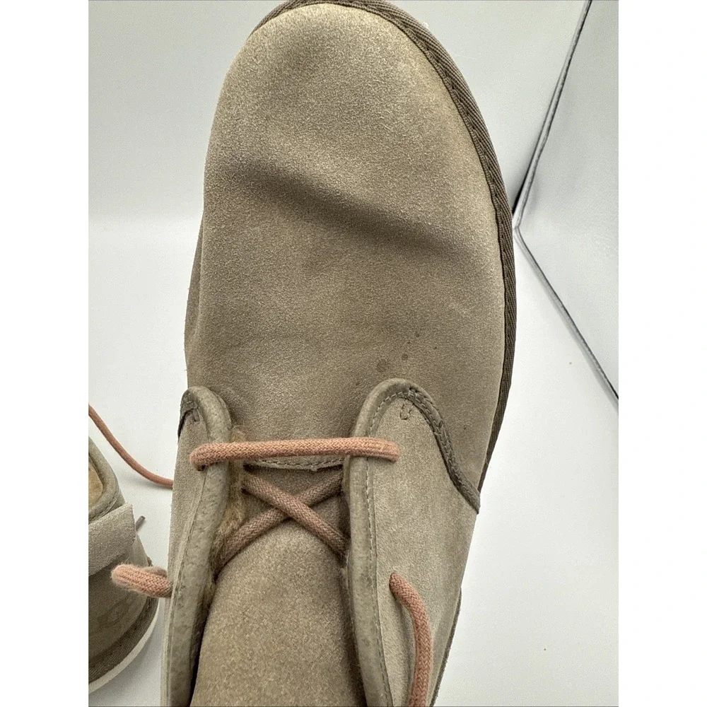 Size 10 Mens UGG Maksim Tamarind Ankle Chukka Suede Wool House Shoes Boots Used